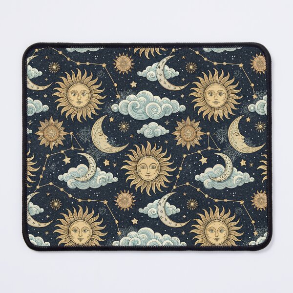 Item preview, Vintage Celestial Sun and Moon Pattern – Boho Astrology Constellation Night Sky designed and sold by Patterns & Love .
