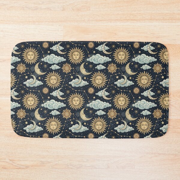 Item preview, Vintage Celestial Sun and Moon Pattern – Boho Astrology Constellation Night Sky designed and sold by Patterns & Love .