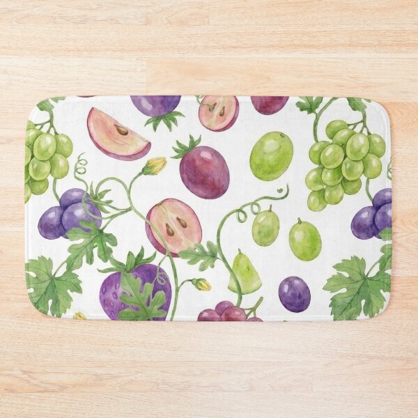 Item preview, Whimsical Watercolor Grapes & Summer Fruit Botanical Pattern designed and sold by TOM JACK.