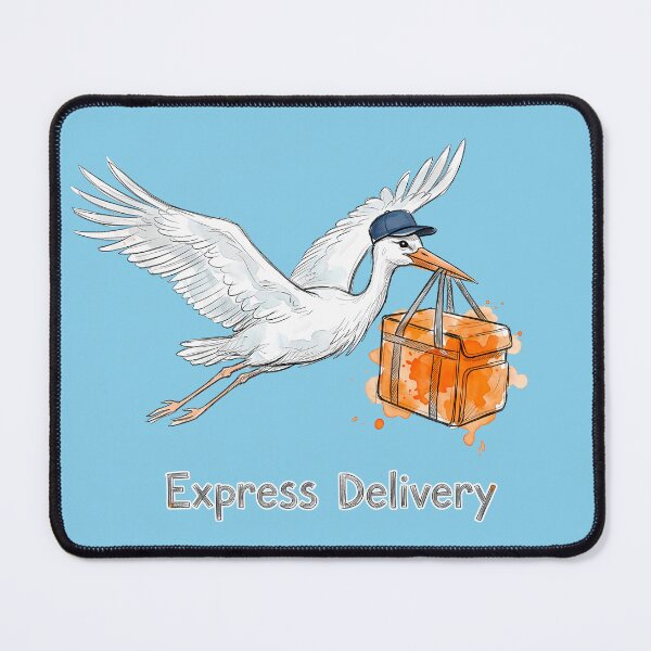Item preview, Express Delivery - Funny Ukrainian Stork Courier Satire designed and sold by SoulPT.