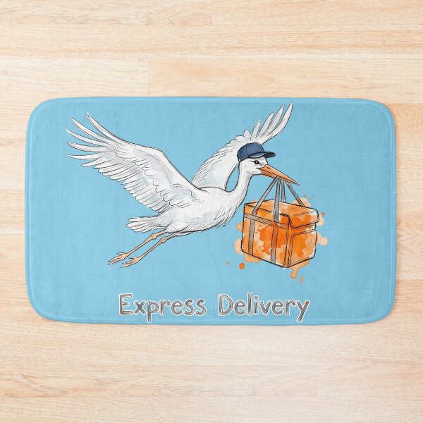 Item preview, Express Delivery - Funny Ukrainian Stork Courier Satire designed and sold by SoulPT.