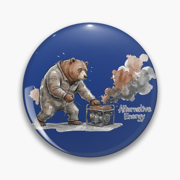 Item preview, Alternative Energy - Funny Worker Bear Generator Satire designed and sold by SoulPT.