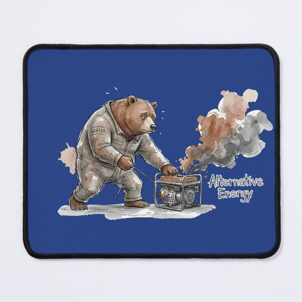 Item preview, Alternative Energy - Funny Worker Bear Generator Satire designed and sold by SoulPT.
