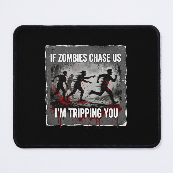 Item preview, Funny Zombie Chase Design Sarcastic Horror Art for Apocalypse Fans and Halloween Enthusiasts designed and sold by Keingdesign.