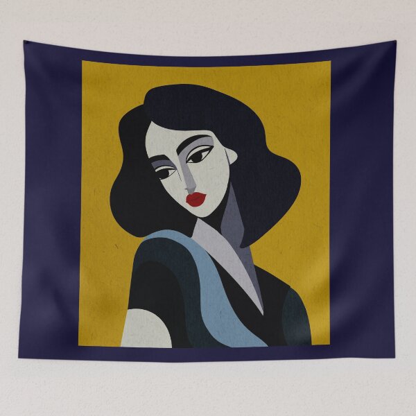 Item preview, Woman In Blue designed and sold by ellealsopaints.