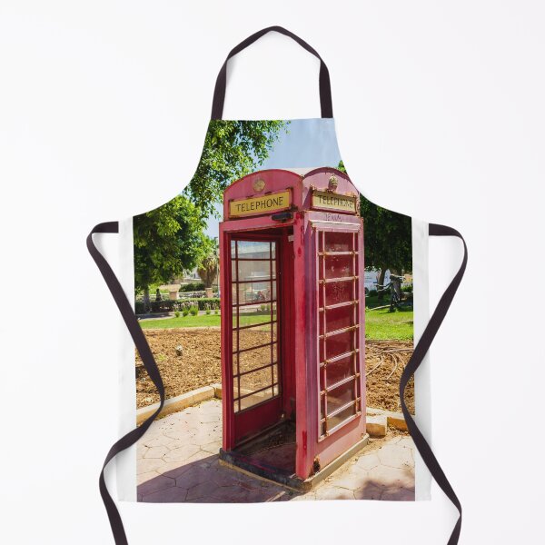 Item preview, Vintage Red Telephone Booth In Sunny Park Setting, Weathered Phone Kiosk, Outdoor Nostalgia designed and sold by Nmallia.
