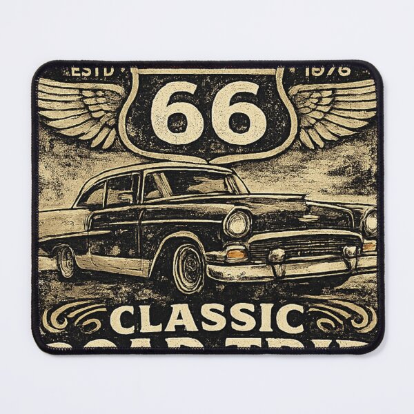 Item preview, Route 66 Classic Car Vintage Road Trip Design designed and sold by Ivory Code.