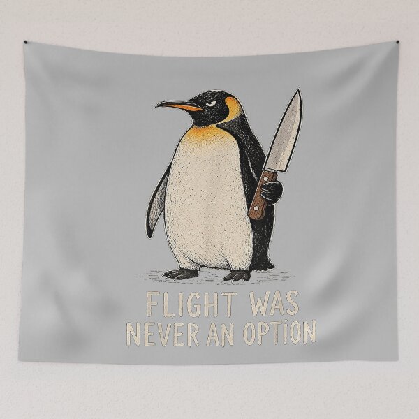 Item preview, Flight was Never an Option Funny Penguin Knife Dark Humor designed and sold by mjohnson9.