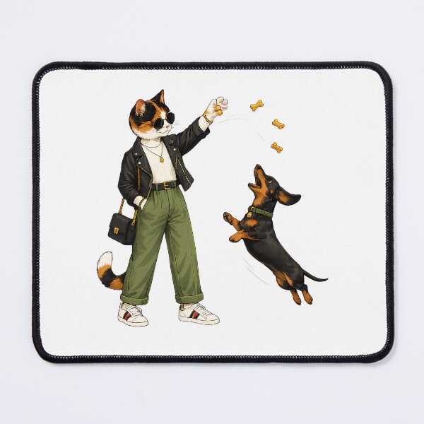 Item preview, Cool Cat & Jumping Dachshund designed and sold by filou designs.