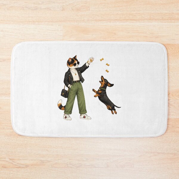 Item preview, Cool Cat & Jumping Dachshund designed and sold by filou designs.
