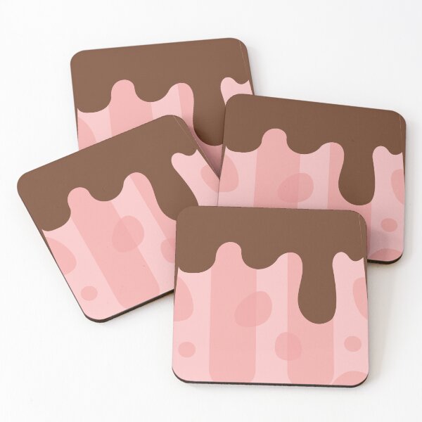 Item preview, Melting Chocolate and Strawberry Cream Dripping Aesthetic Pattern designed and sold by Nikola Dio.