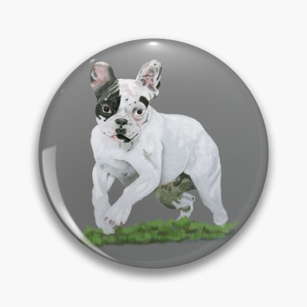 Item preview, Louie, el bulldog francés, con fondo gris. designed and sold by Deromilly.