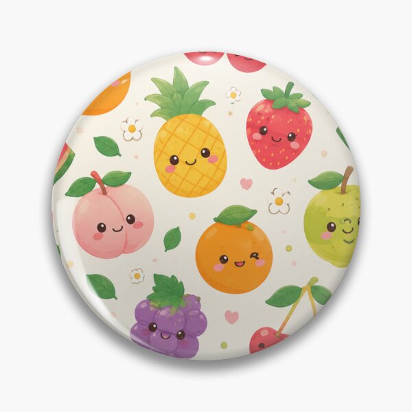 Item preview, Cute Kawaii Fruit Friends Pattern designed and sold by 0606PM.