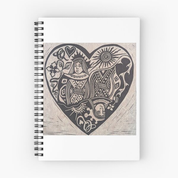 Item preview, Queen of hearts Linocut designed and sold by Bombc.