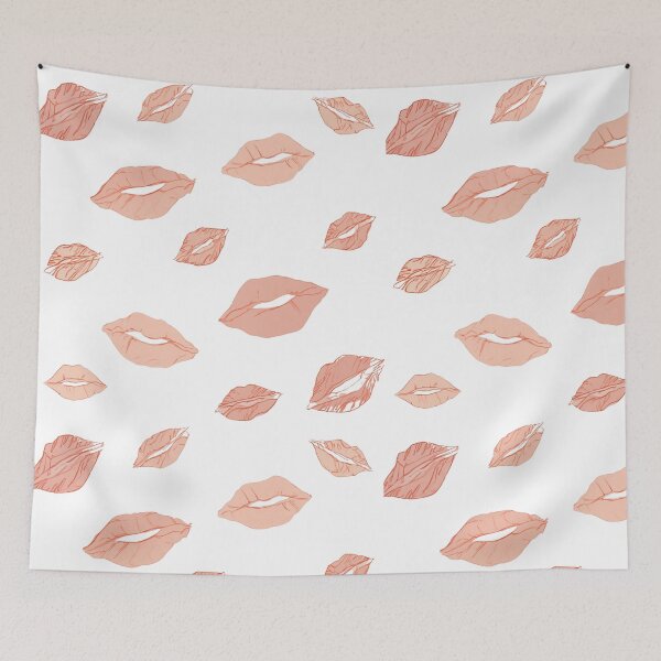 Item preview, Minimal Abstract Lips Pattern | Hand Drawn Nude Line Art | Aesthetic Seamless Design designed and sold by MoodLay.