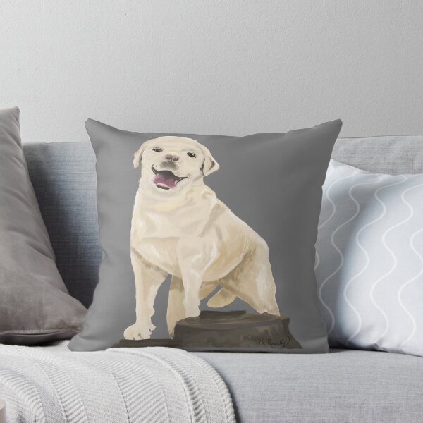 Aperçu de l'œuvre Buffy - Labrador Retriever - fond gris créée et vendue par Deromilly.