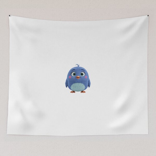 Item preview, Cute Cat in Orange Hoodie and Blue Bird Illustration designed and sold by abanoubsamir938.