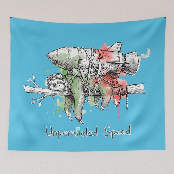 Item preview, Unparalleled Speed - Funny Jetpack Sloth designed and sold by SoulPT.