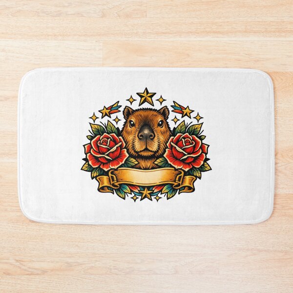 Item preview, Traditional Tattoo Capybara Classic Flash Art designed and sold by NovaMoodCo.