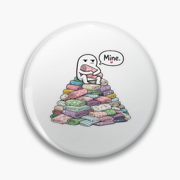 Item preview, Fabric Mountain Sticker | Sewing Humor Sticker | Fabric Hoarder Decal | Quilter Gift | Sewing Lover Waterproof Sticker designed and sold by EverStitchStudio ★★★★★.