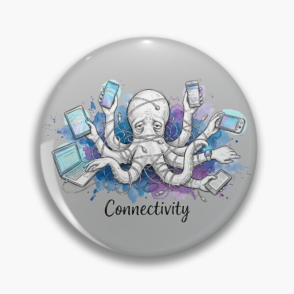 Item preview, Connectivity: The Overwhelmed Tech Octopus designed and sold by SoulPT.