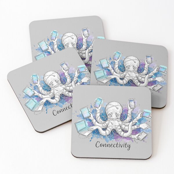 Item preview, Connectivity: The Overwhelmed Tech Octopus designed and sold by SoulPT.