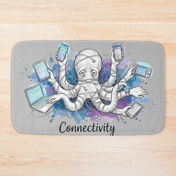 Item preview, Connectivity: The Overwhelmed Tech Octopus designed and sold by SoulPT.