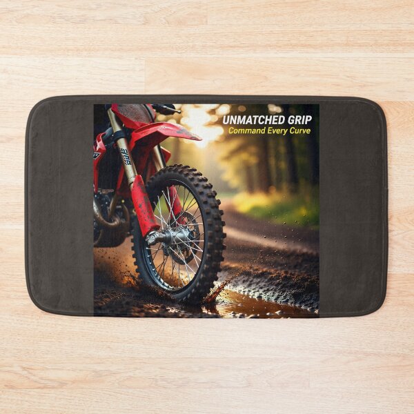 Item preview, Red Motocross Tire Action Poster | Extreme Grip Dirt Bike Wall Art & Cycle Repair Shop Decor designed and sold by Creative-RE.