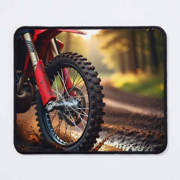 Item preview, Red Motocross Tire Action Poster | Extreme Grip Dirt Bike Wall Art & Cycle Repair Shop Decor designed and sold by Creative-RE.