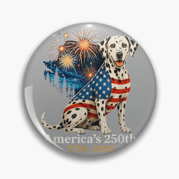 Item preview, Funny Dalmatian 4th of July 250 Years American Anniversary designed and sold by KathieFaugh.