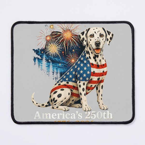 Item preview, Funny Dalmatian 4th of July 250 Years American Anniversary designed and sold by KathieFaugh.