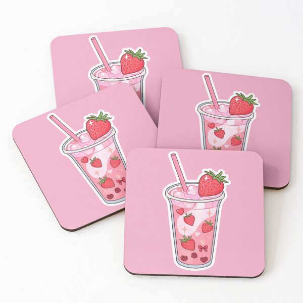Item preview, Strawberry Boba Girl Kawaii Sticker designed and sold by Stylestickers55.