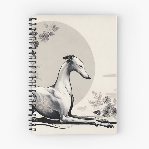 Artikelvorschau, GALOGO - Lunar Greyhound VI - Floral Branch entworfen und verkauft von GALOGO – Art for Sighthounds & Animal Welfare.