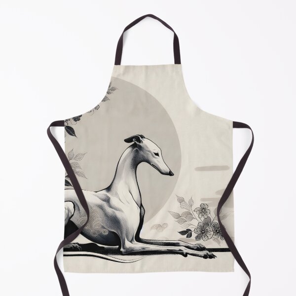 Item preview, GALOGO - Lunar Greyhound VI - Floral Branch designed and sold by GALOGO – Art for Sighthounds & Animal Welfare.