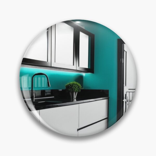 Item preview, Architecture - Contemporary Kitchen, Turquoise and Minimalist Aesthetic designed and sold by Reverso-Design.