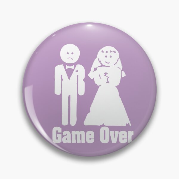 Item preview, Game Over Wedding - Funny Groom Marriage Stick Figure designed and sold by toptomdesign.
