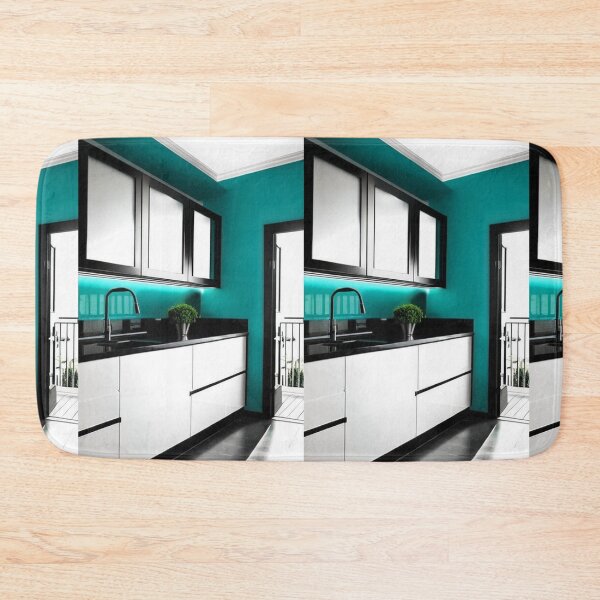 Item preview, Architecture - Contemporary Kitchen, Turquoise and Minimalist Aesthetic designed and sold by Reverso-Design.