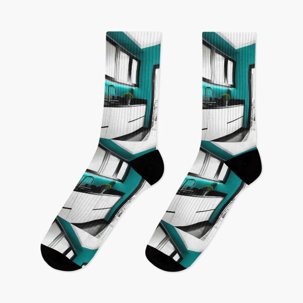 Item preview, Architecture - Contemporary Kitchen, Turquoise and Minimalist Aesthetic designed and sold by Reverso-Design.