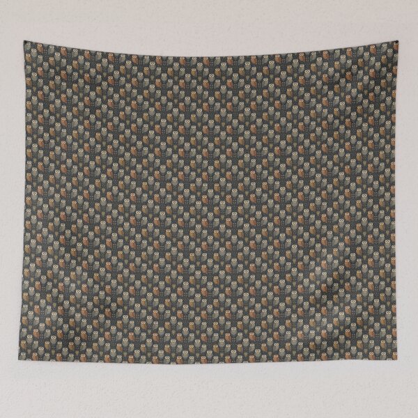 Item preview, Ornate Owl Seamless Pattern Blue Brown Floral designed and sold by Pioneer Spirit Market.