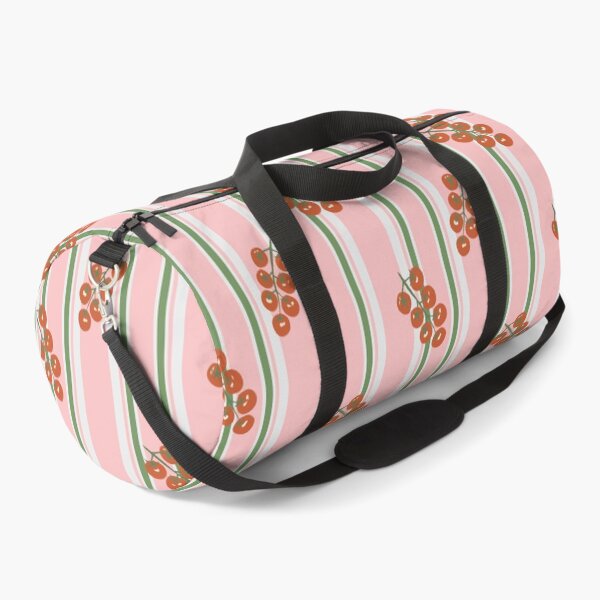 Item preview, Cherry Tomato Vine Stripe Pattern Pink Green Kitchen Design designed and sold by Patterns & Love .