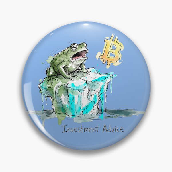 Item preview, Slippery Slope: Bitcoin Investment Advice Frog designed and sold by SoulPT.