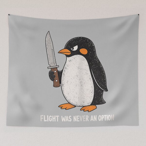 Item preview, Flight was Never an Option Funny Penguin with Knife designed and sold by mjohnson9.