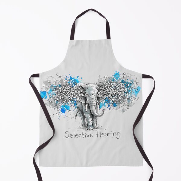 Item preview, Selective Hearing – Surreal Elephant Headphones Illustration designed and sold by SoulPT.