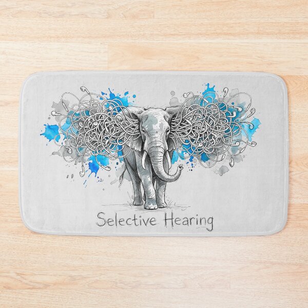 Item preview, Selective Hearing – Surreal Elephant Headphones Illustration designed and sold by SoulPT.