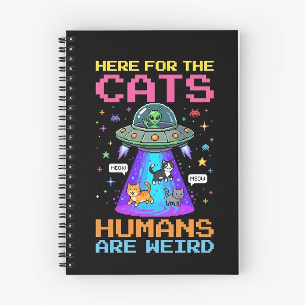 Item preview, Here For The Cats Humans Are Weird | Funny Alien Cat Pixel Art Retro Gamer Design designed and sold by athanasioungr.
