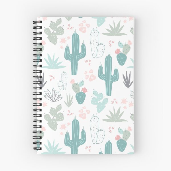 Item preview, Cacti Floral in teal on white designed and sold by jwillustrations.