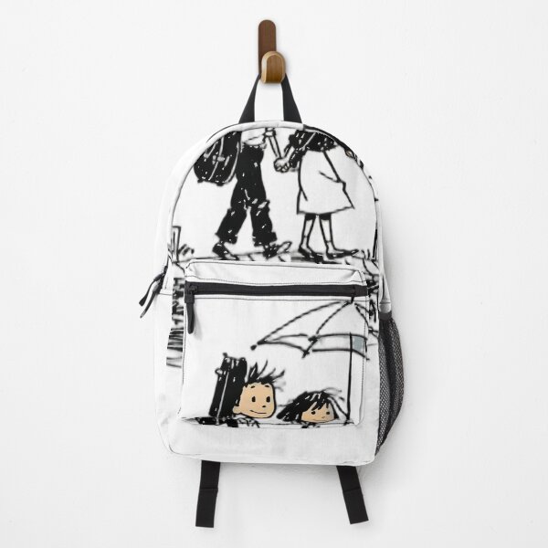 Item preview, Retro Comic Traveling couple Walking in the Rain designed and sold by UniqYou.