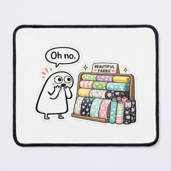 Item preview, Oh No Fabric Store Sticker | Sewing Humor Decal | Fabric Shopping Sticker | Quilter Gift | Funny Sewing Lover designed and sold by EverStitchStudio ★★★★★.