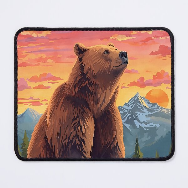 Item preview, Majestic Mountain Bear at Sunset Wilderness Nature Art designed and sold by Evergreen Horizon Works.
