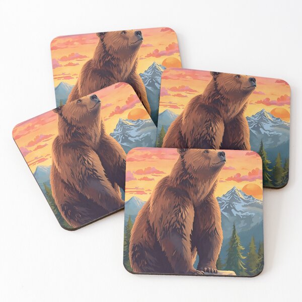 Item preview, Majestic Mountain Bear at Sunset Wilderness Nature Art designed and sold by Evergreen Horizon Works.